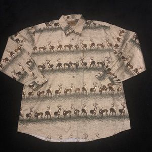 Magellan Long Sleeve Deer Button-down